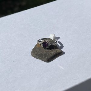 Purple Stone with halo band